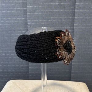 Candie’s Black Feathered Headband